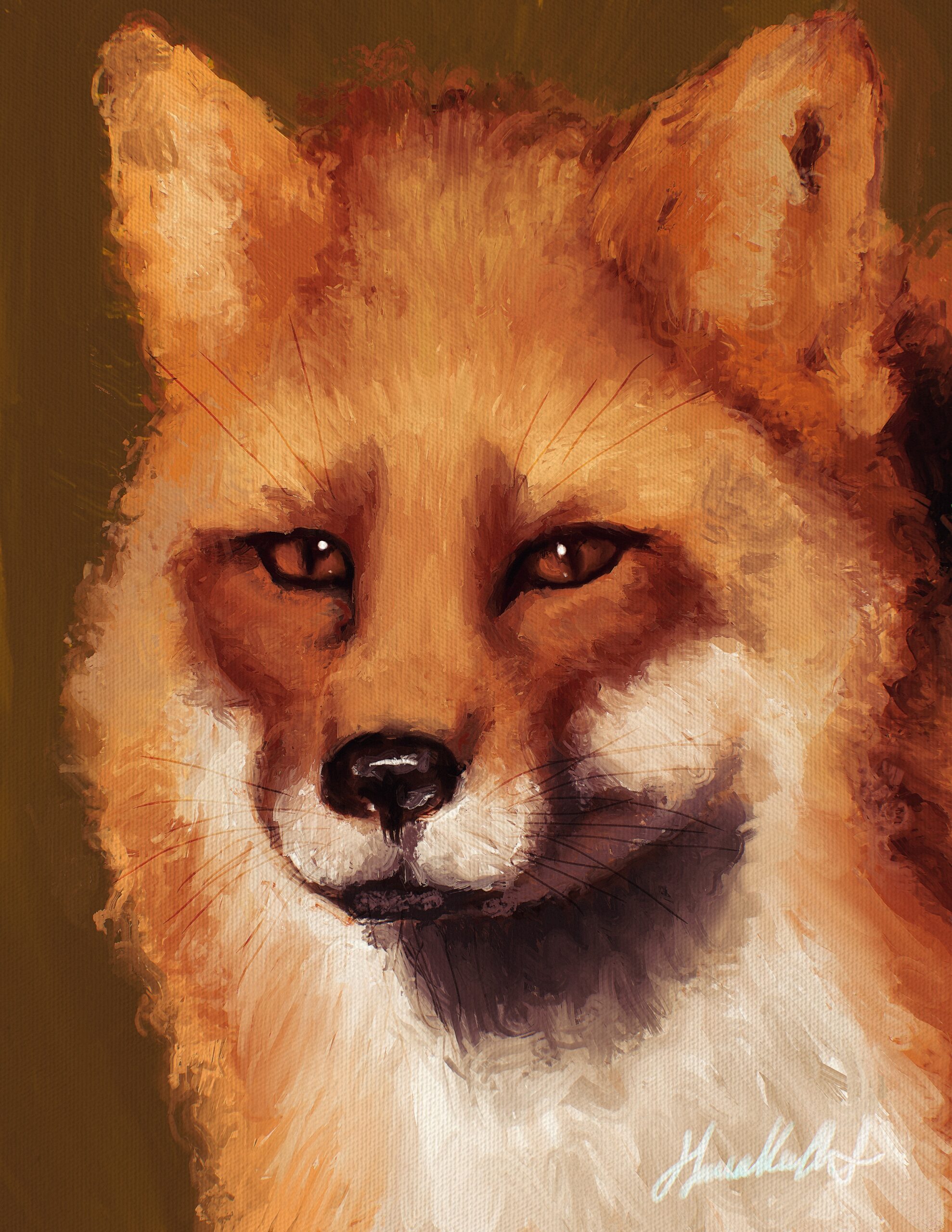 fox digital painting