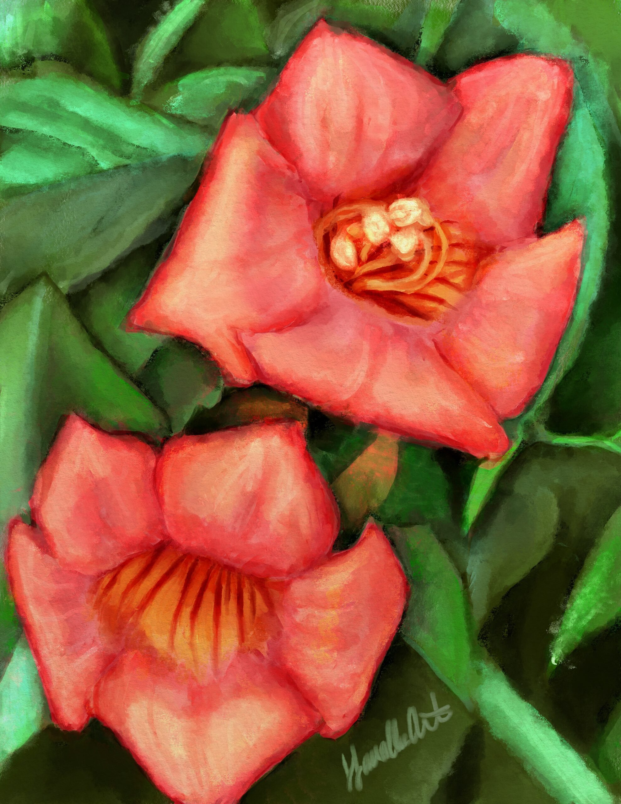 flower digital painting