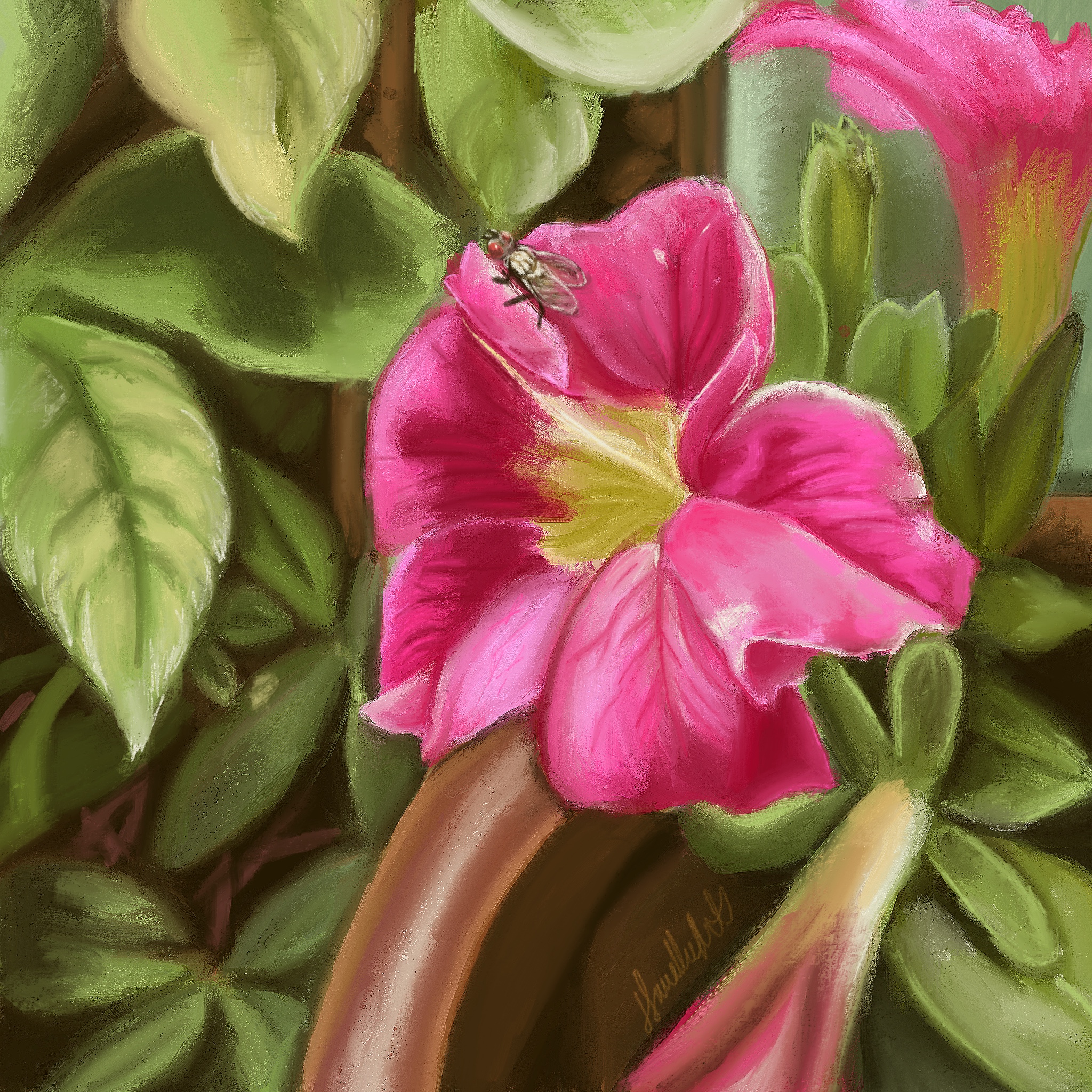 flower digital painting 