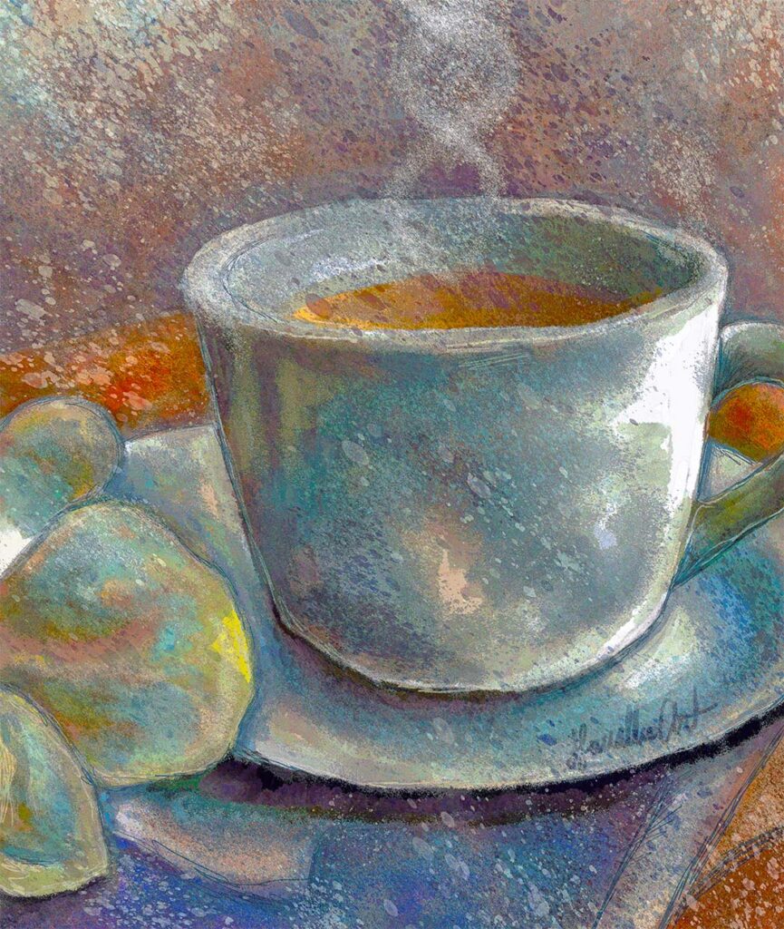 coffee cup digital painting 