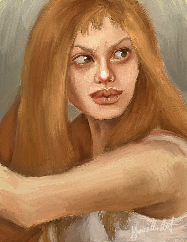 digital fan art painting lisa rowe from girl, interrupted